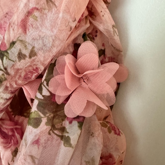 Boohoo Floral Chiffon Bradot Mini Dress - Picture 2 of 4